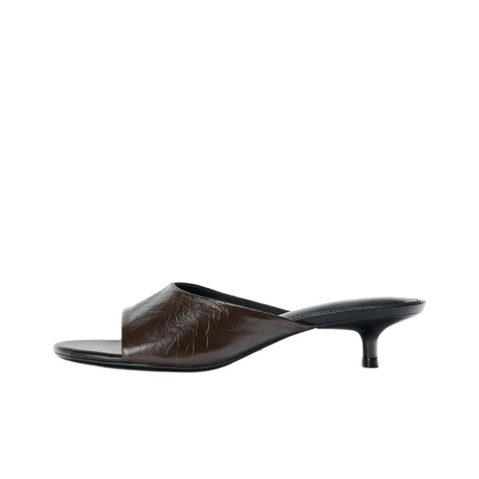 Zara Fashionable Minimalist Anti-Friction Slide Sandals Women footwear Brown 1347610700