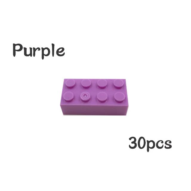 Non-Toxic 30Pcs Bulk Blocks Building Bricks Thick 2X4 Educational Assemblage Construction Toy For Children Size Compatible With Brand 3001