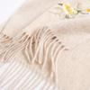 Hangsilu Pure Wool Embroidered Scarf, Soft Wrap for Women, Birthday Gift for Wife Or Mother, Practical Gift Box for Holidays