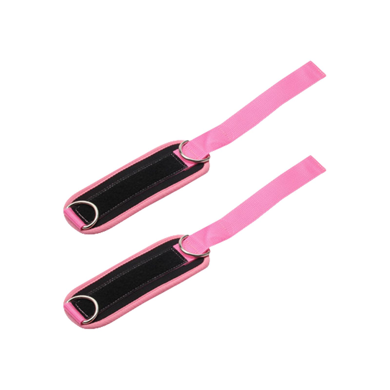 

2pcs High Quality Ankle Cuffs Gym Bandage Ankle Straps Exercise Elastic Band for Homes Gym And Outdoor Training рожевий