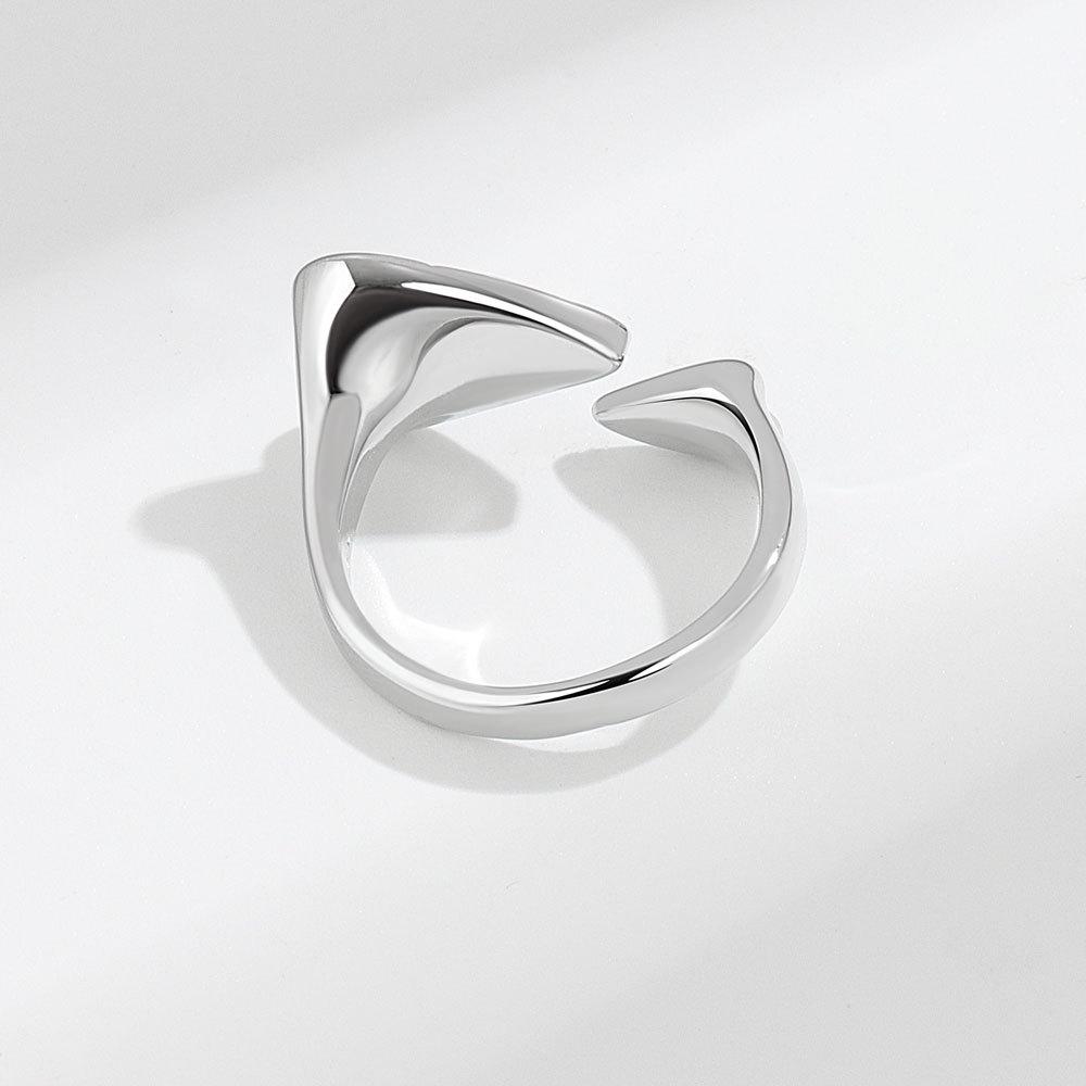 Ring Unique and Personalized Personalised Minimalist Love Heart Ring Female Sweet Cool Cold Wind Peach Heart Open Index Finger Ring Do Old Jewellery