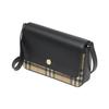 Burberry Vintage kostkovaná barevná bloková mini taška přes rameno s magnetickým uzávěrem Dámská taška přes rameno Černá 80654811