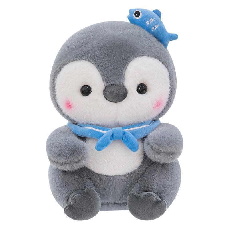 New Fish Holding Penguin Plush Toy Doll Children's Big Doll Gift Grab Doll Exchange