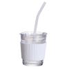 Coffee Beer Water Cup Drink Mug with Cover with Straws Cleaning Cloth Set
