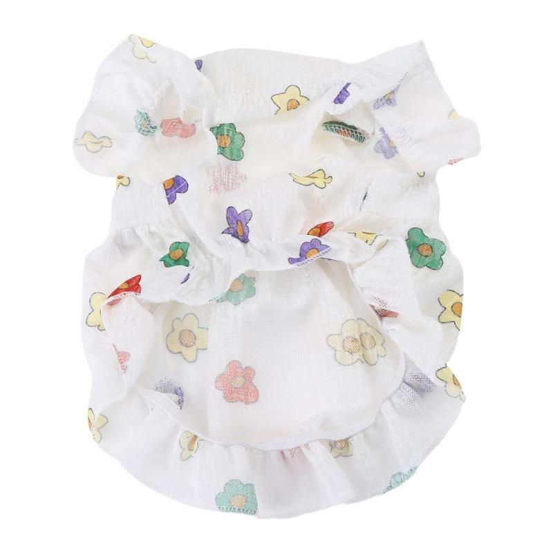 Dog Flower Decors Dress Walking Camp Pet Dress Dog Floral Skirt Dog Skirt