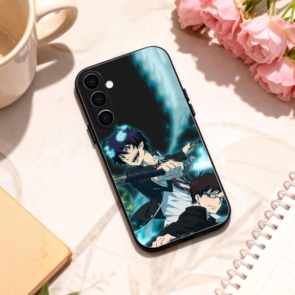 Blue Flame Blue Exorcist Handyhülle Für Samsung Galaxy A73,A72,A71,A70,A53,A52,A51,Andere Weiche Schwarze Hülle