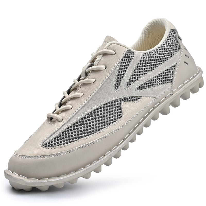 Leather Shoes Man Casual Loafers Luxury Design Slip on Male Dress Shoes Leisure Style Big Size Outdoor Wear-resistant Sole