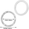 WINKA Car Engine Start Stop Button Cover Bling Accessories for Car 2pcs Ignition Ring Caps Keyless Push Start Button Ring Cap Interior Decoration