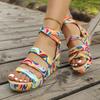 Fashion Fashion Thick Soled Woman Shoes 2025Summer New Round Toe Flat Shoe Simple Versatile Women's Sandals Anti Slip Women Flat Sandals