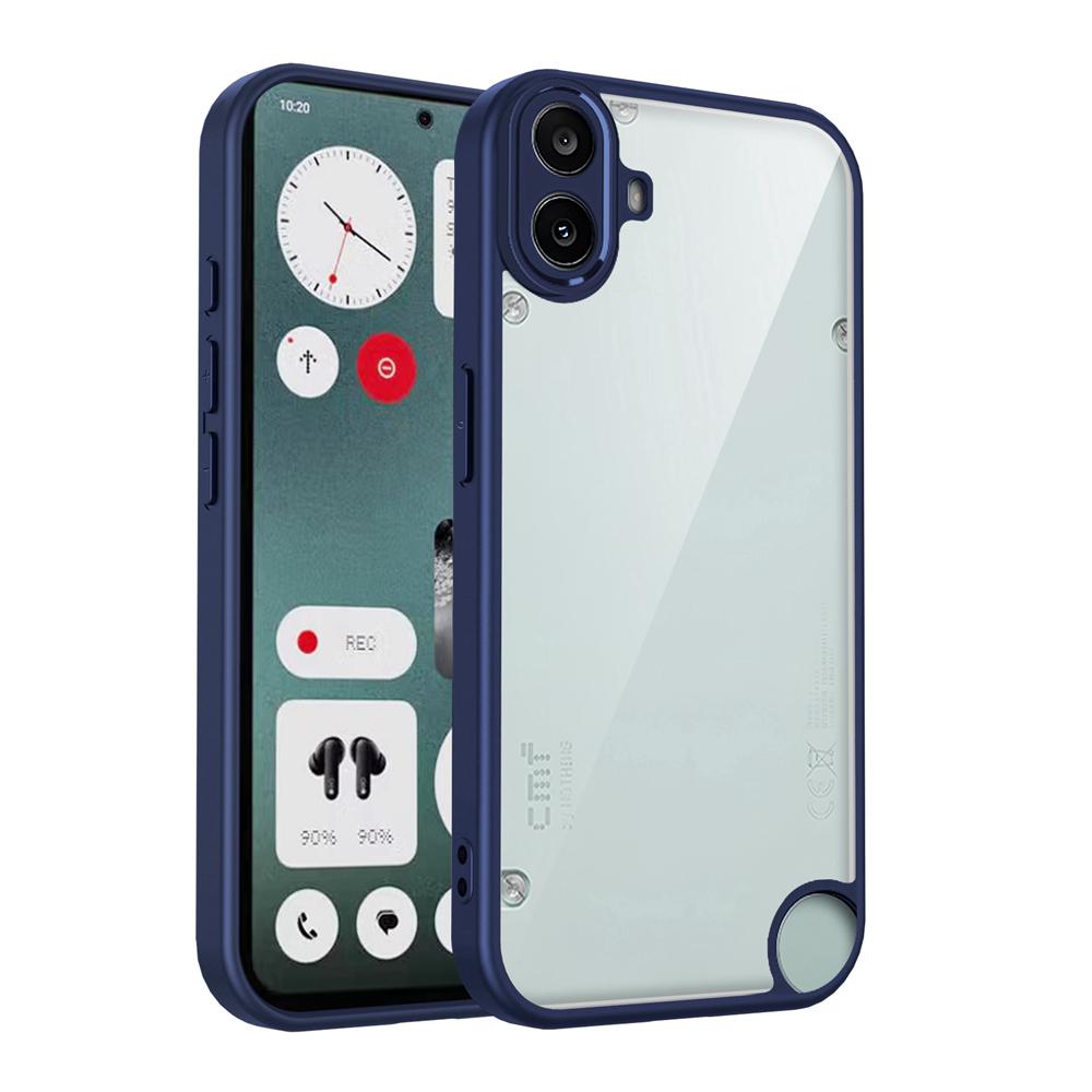 KEYSION Transparente Hülle für Nothing CMF Phone 2 Pro 1 Weiches Silikon + PC Klare Stoßfeste Handy-Rückabdeckung für CMF Phone 1 2 Pro