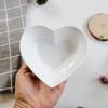 Ceramic Heart-Shaped Dessert Bowl Kids - Cute Hand-Painted INS Style Snack Dish Microwave Safe Multiple Colors