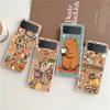 Phone Cover For Samsung Galaxy Z Flip 6 5 4 Case Transparent For Samsung Z Flip 3 Hard PC Foldable Shell Cute Capybara Capas Bag