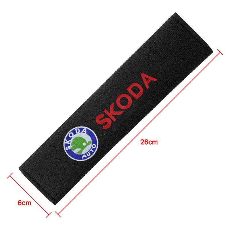 New Car Safety Belt Shoulder Cover Seat Belt Pads Accessories for Skoda Octavia Rapid Kodiaq Karoq Fabia Kamiq Superb Derivative Vision A5 A7