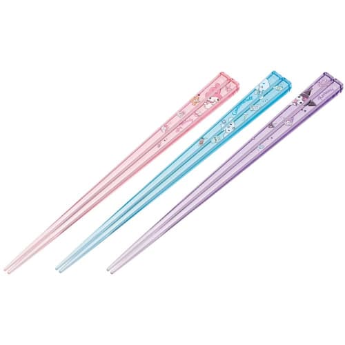 Skater Dishwasher Safe Acrylic Chopsticks 21cm 3 Set Adult Sanrio Characters Chopsticks AAC45T-A