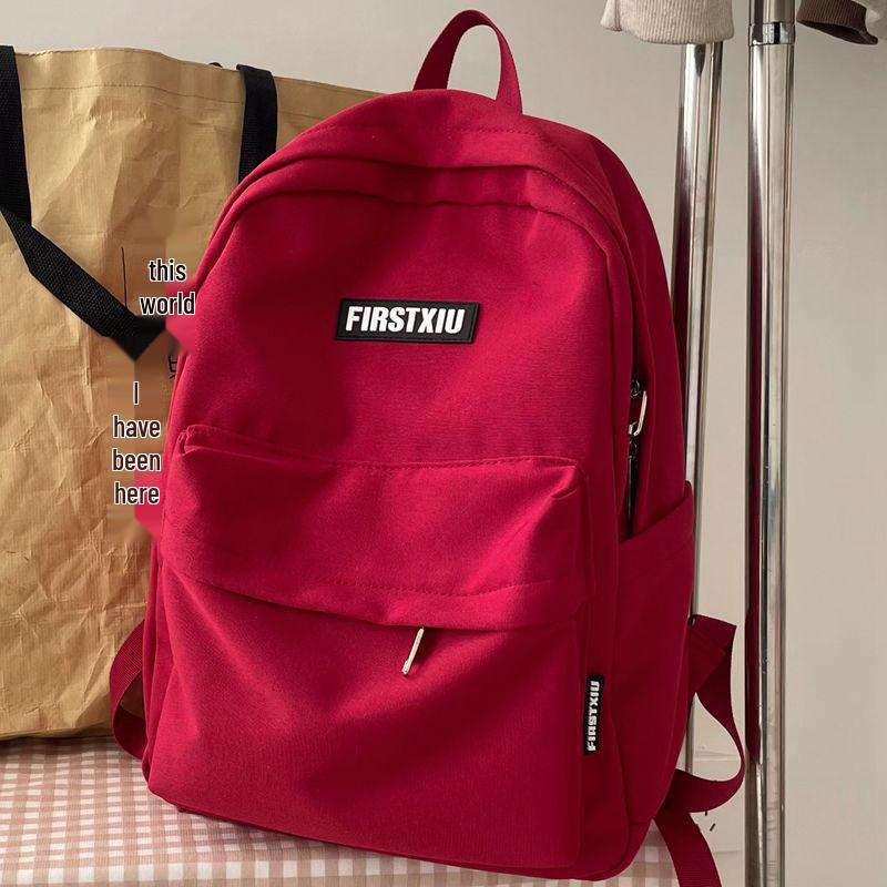 Versatile Solid Color Backpack for Women - Large Capacity, Simple Design