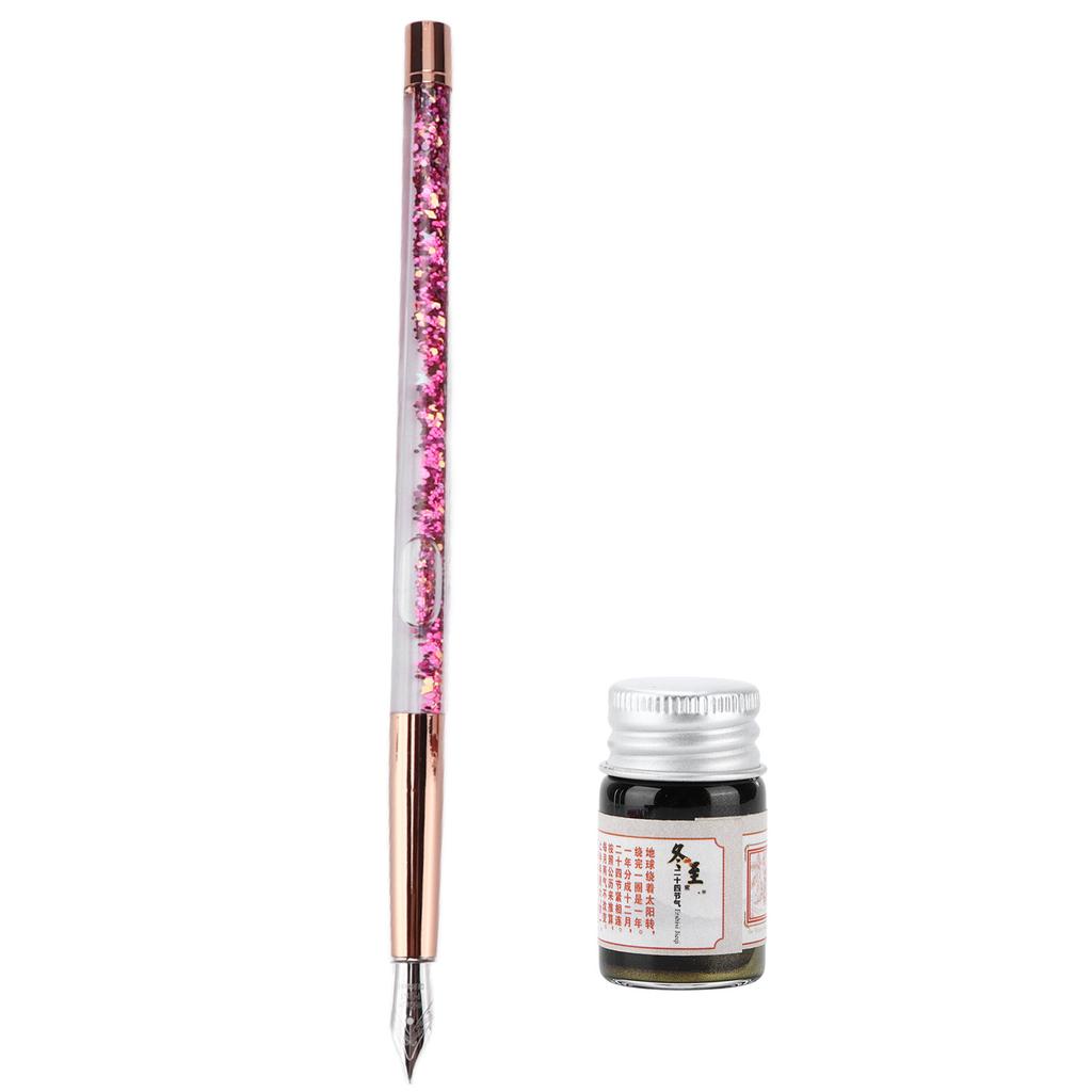 Glass Dip Pen Durable Beautiful Decorative Attractive Comfortable Ink Writing Portable Calligraphy