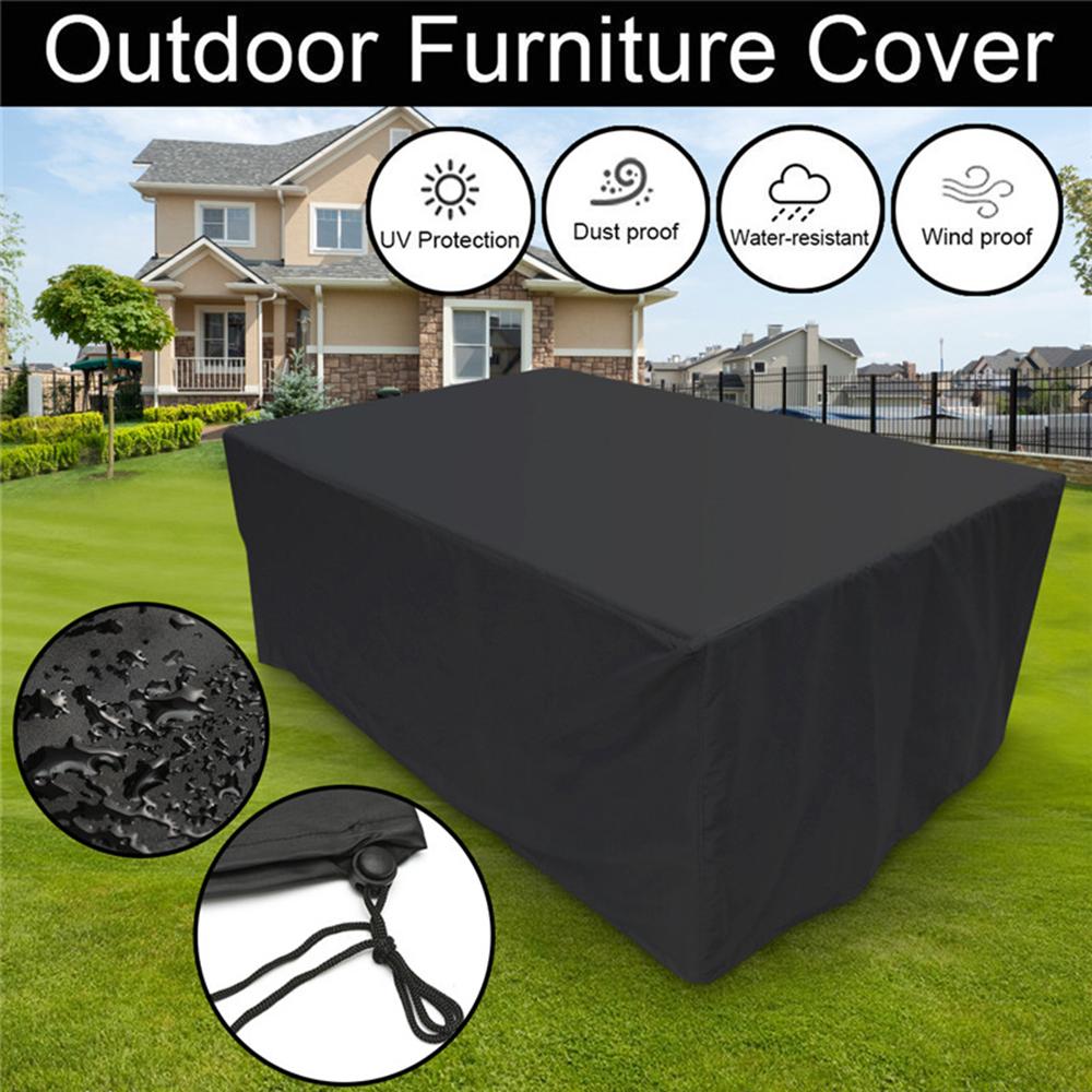 

420D Waterproof Patio Furniture Covers Dust Proof Anti-UV Outdoor Rectangular Table Cover 120x120x74cm
