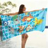 Pokémon Pikachu Squirtle Bulbasaur Beach Towel Flat Print Outdoor Pool Party Travel Bath Towels For Kids Boys Fans Gift