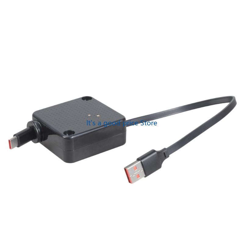 

Secure mounts Recessible USB C Charging Cord 60W Quick Charges Twist without Charges Cable for Home Office Electronics чёрный