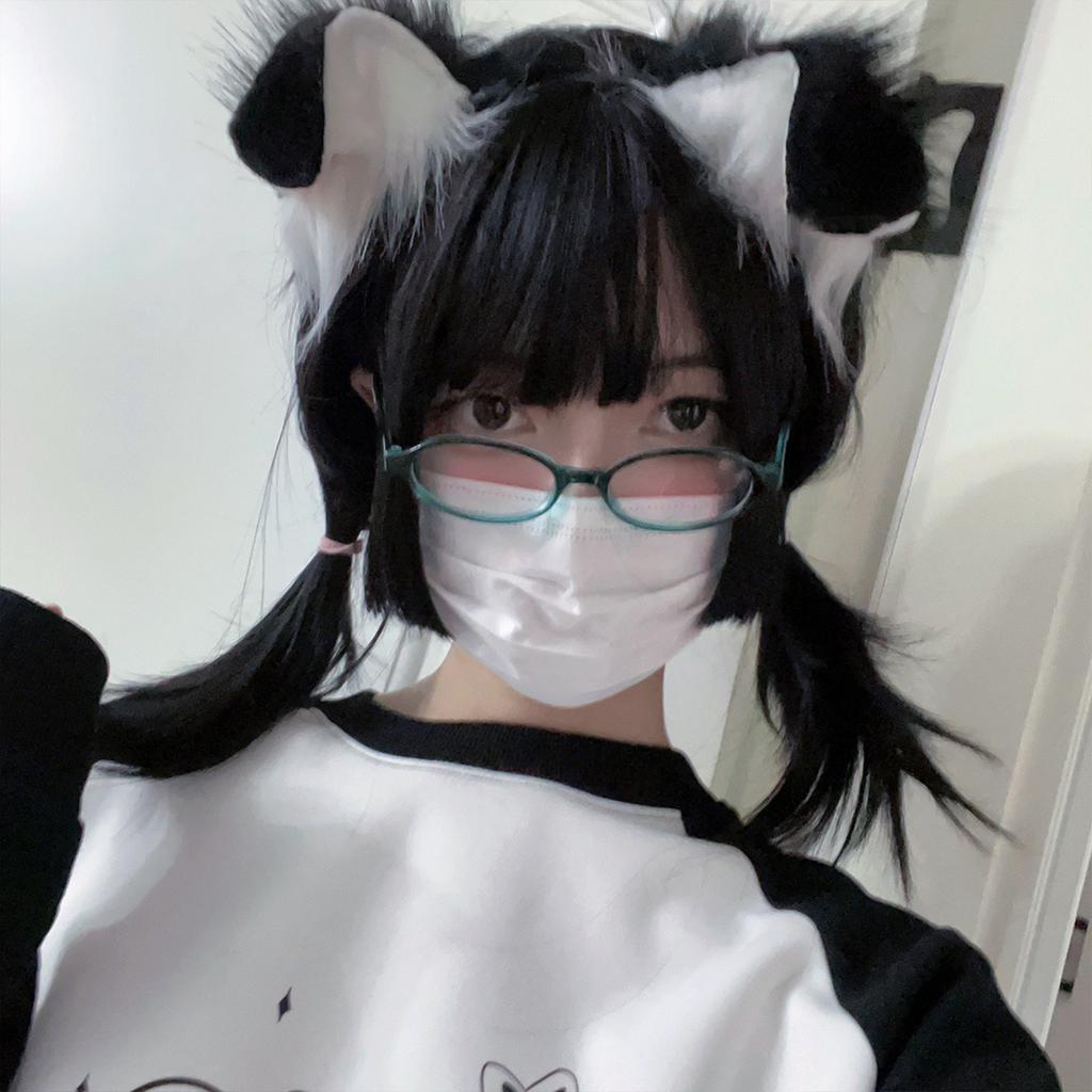 Akita Dog Ears Plush Headband Soft Comfortable Headwear Furry Animal Ear Costume Accessory for Parties and Cosplay