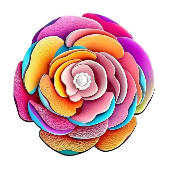 3D Flower Bath Mat Absorbent Non-Slip Floor Mat Flower Shape Decorative Entrance Rug for Living Room