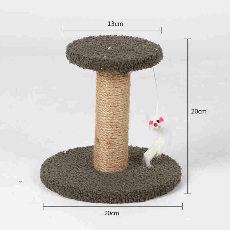 3-Layers Cats Toys Scratching Post Sisal Rope Three Pillars For Kitten Grind Claw Cat Climbing Frame Posts Pet Furniture