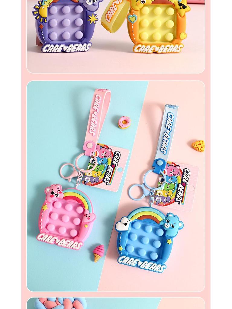 Authentic Care Bear Cartoon Keychain Squeeze Toy Pendant - Cute Couple Doll Gift