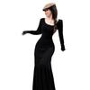 Maillard Royal Sister Temperament Long Sleeve Dress Women's Early Autumn Atmosphere Super Good-looking Pure Desire Bottom Hips Fish Tail Dress
