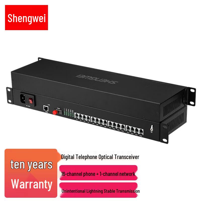 Shengwei 16-Channel Telephone & Network Optical Transceiver
