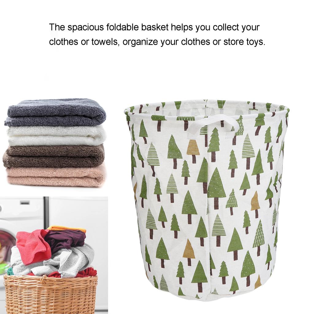 Laundry Basket Canvas Collapsible Washable Drawstring Clothes Hamper for Barber Shop