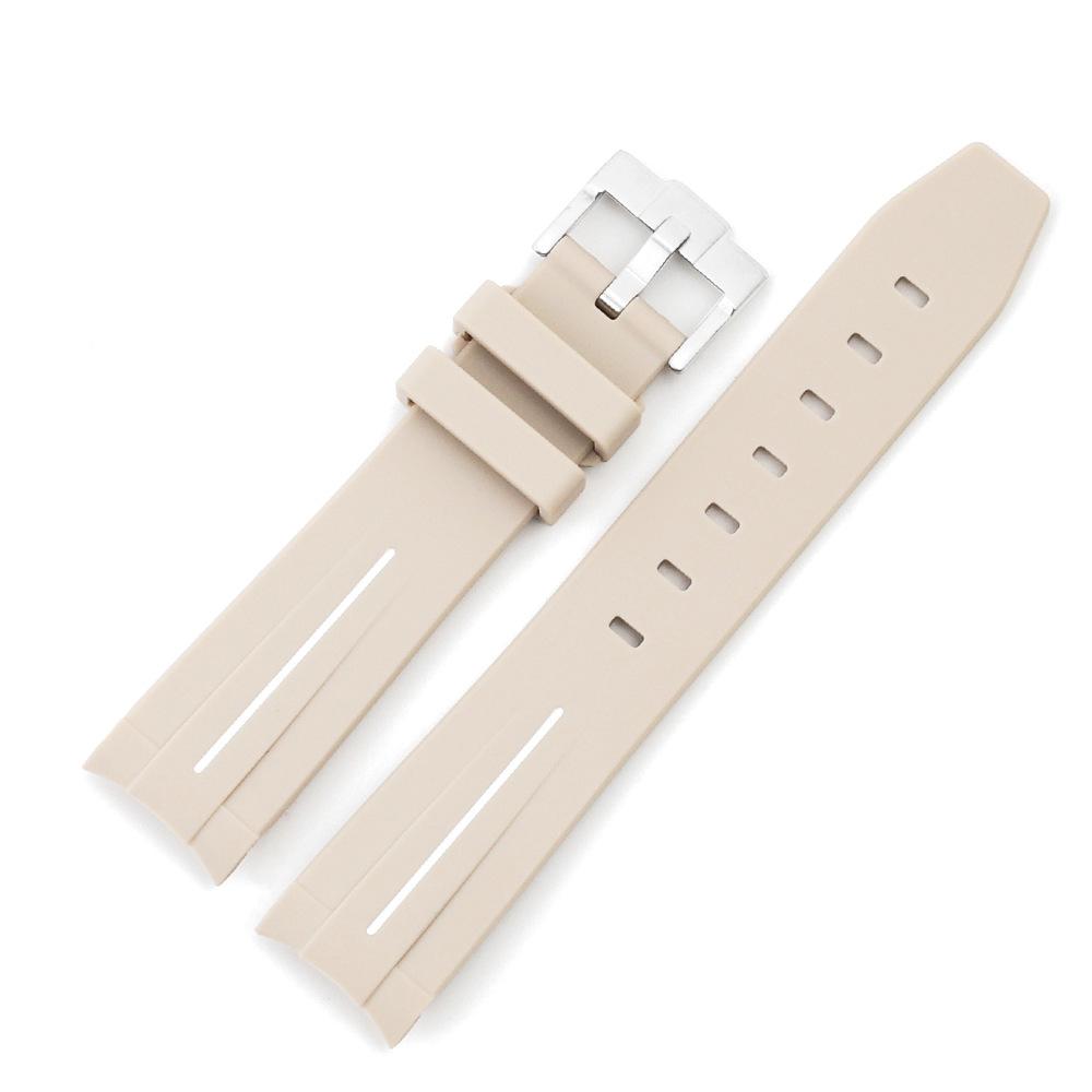 Curved Interface Rubber Watch Strap 20mm Men Women Waterproof Sports Watch Band for Moonswatch Watchband Watch Accessories