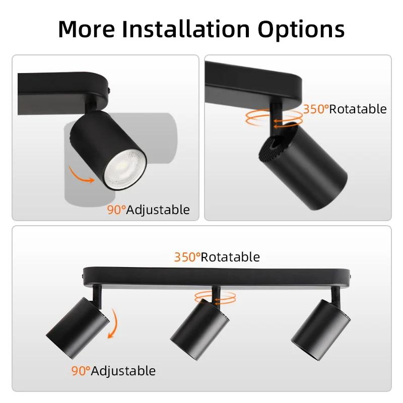 GU10 Spotlight Led Track Light Fixture 110V 220V Ceiling Lamp Led Chandelier Lighting for Living Room Decor Led Spot Lights