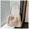 Plüschtasche für Damen mit Magnetverschluss und Innentasche für Handy für den lässigen täglichen Gebrauch