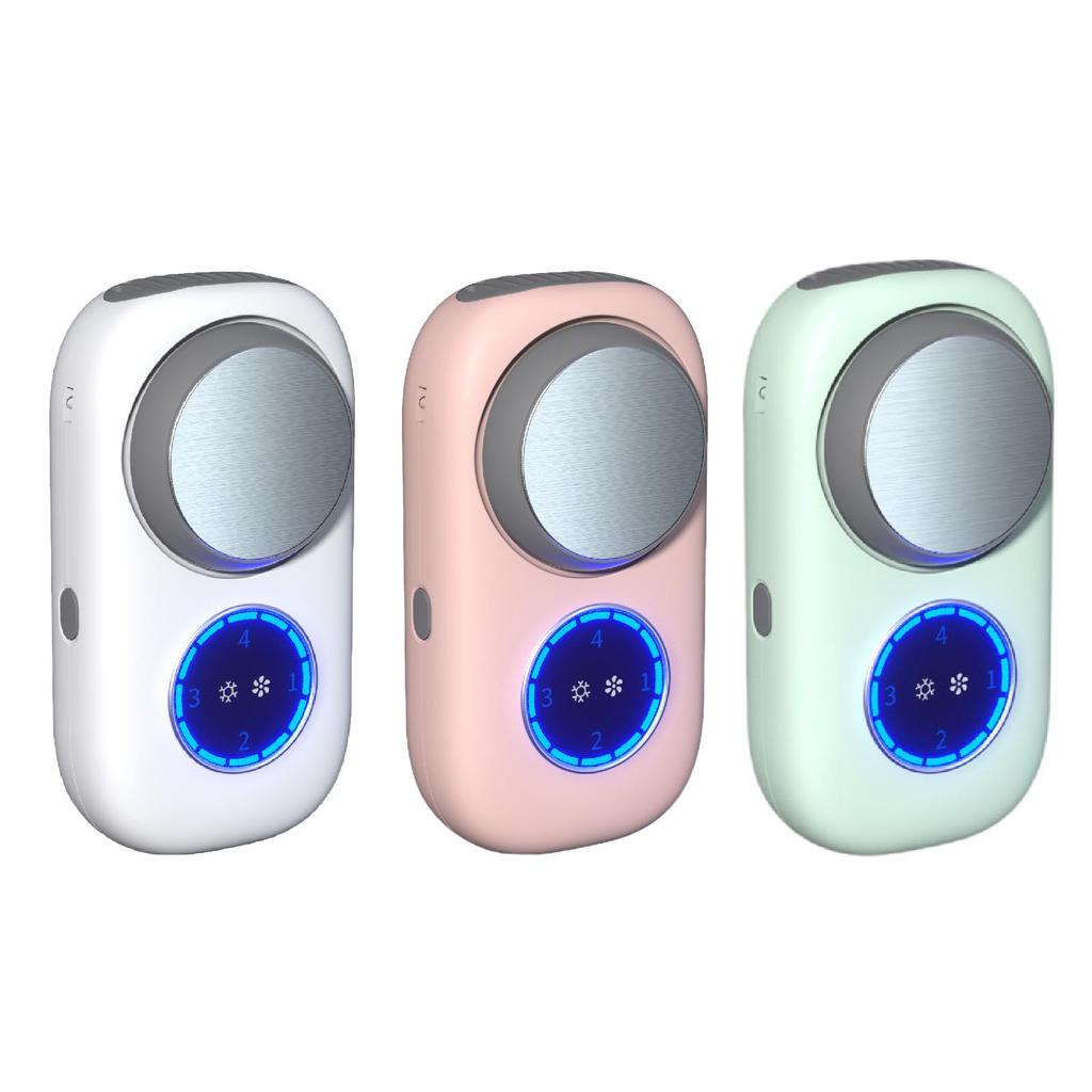 Tragbarer Mini-Handventilator Geräuscharm Nacken-Hängeventilator Mehrzweck-Persönlicher Ventilator für Drinnen Draußen Reisen Zuhause Büro Camping