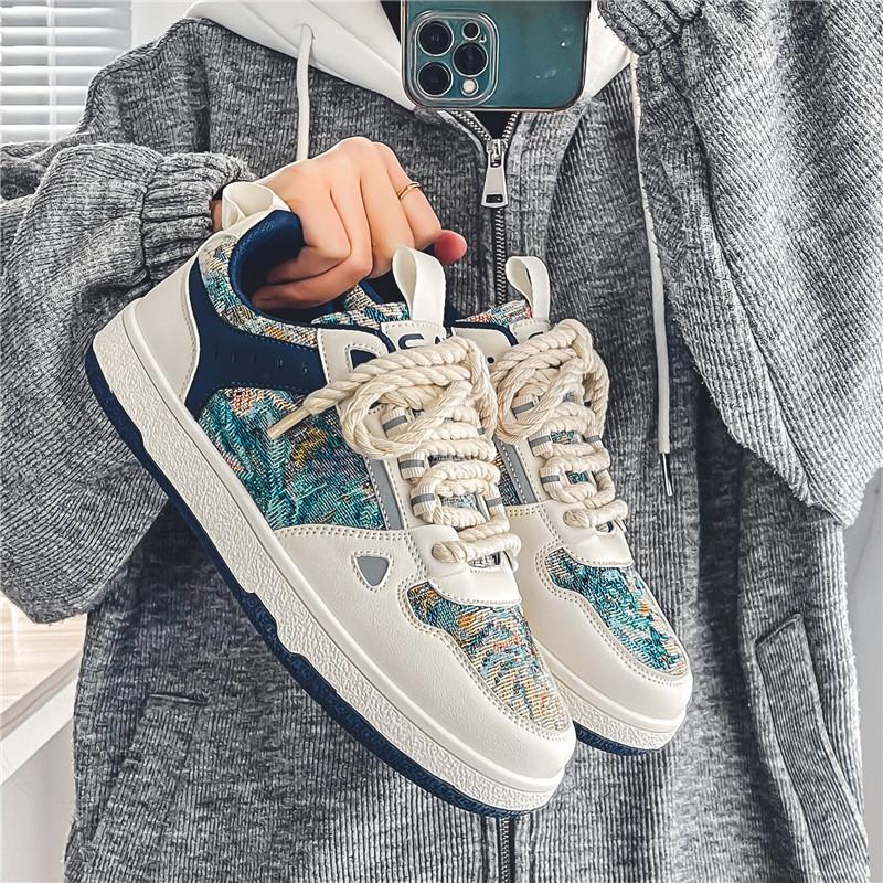 

Повседневная обувь модная трендовая обувь модная студенческая удобная дышащая мужская обувь 44 синий