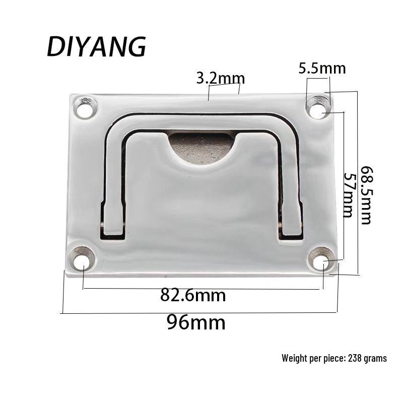 316 Stainless Steel Pull Ring Handle for RV, Yacht, and Boat Decks