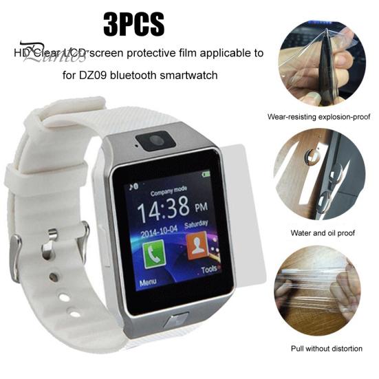 3Pcs/Set High Clarity Clear LCD Screen Protector Films for DZ09 Bluetooth-compatible Smart Watch