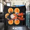 1pz Coperta in Flanella con Stampa Son Goku, Alta Qualità per Tutte le Stagioni, Decorazione per la Casa, Calore e Comfort, Perfetta per Regali di Natale