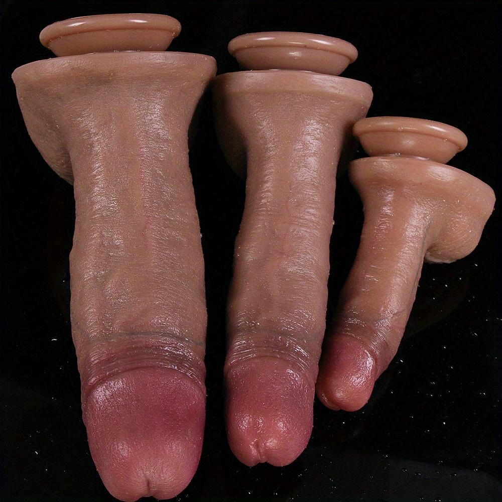 Soft Lifelike Dildo with Testicles,Flexible Silicone Penis with Strong Suction Cup,Big Glans Design for G-Spot & Anal Stimulation,Adult Sex Toy,Women
