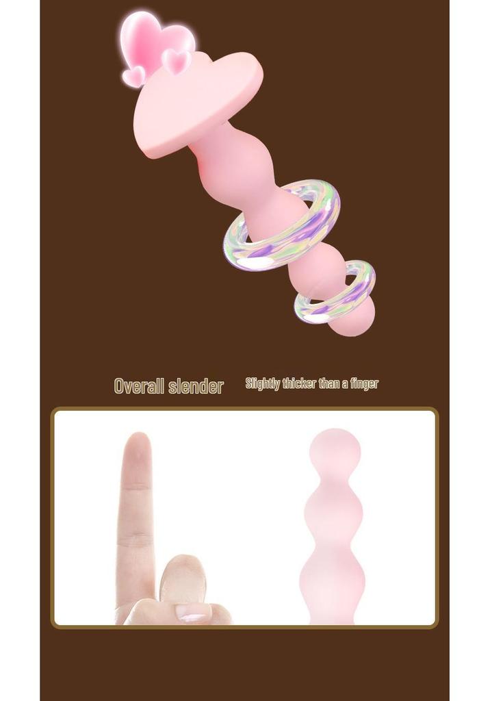 Heart-Shaped Silicone Anal Beads & Dilator for Beginners - Butt Expansion Tool.