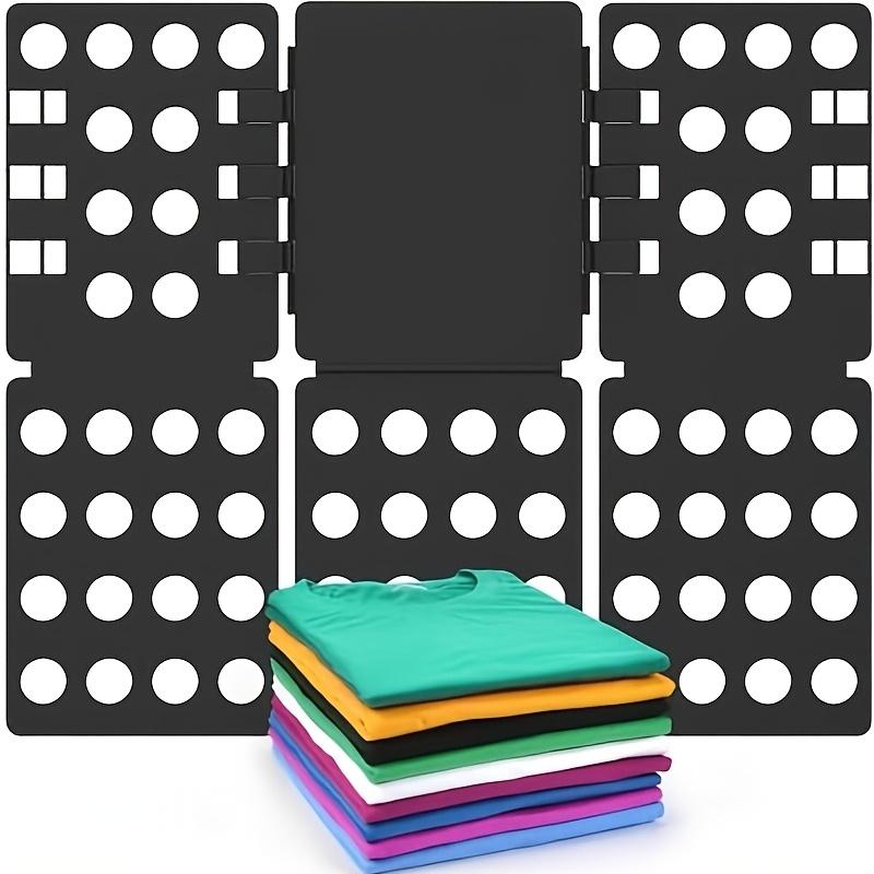 Blue Plastic Shirt & T-Shirt Folder Organizer with Multiple Compartments - 26.16x22.61x3.05 Cm Space-Saving Clothes Folding Board for Wardrobe