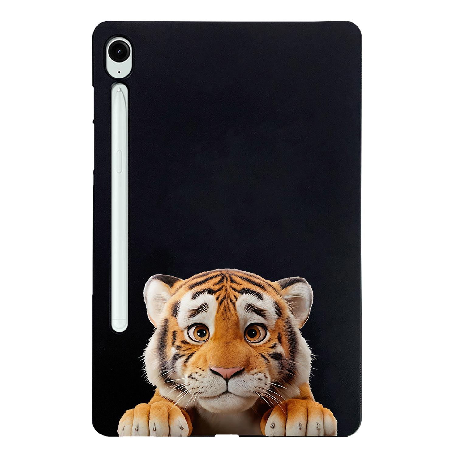 

For Samsung Galaxy Tab S10 FE/S9 FE/S9 Case Pattern Printing Slim TPU Tablet Protective Cover Little Tiger