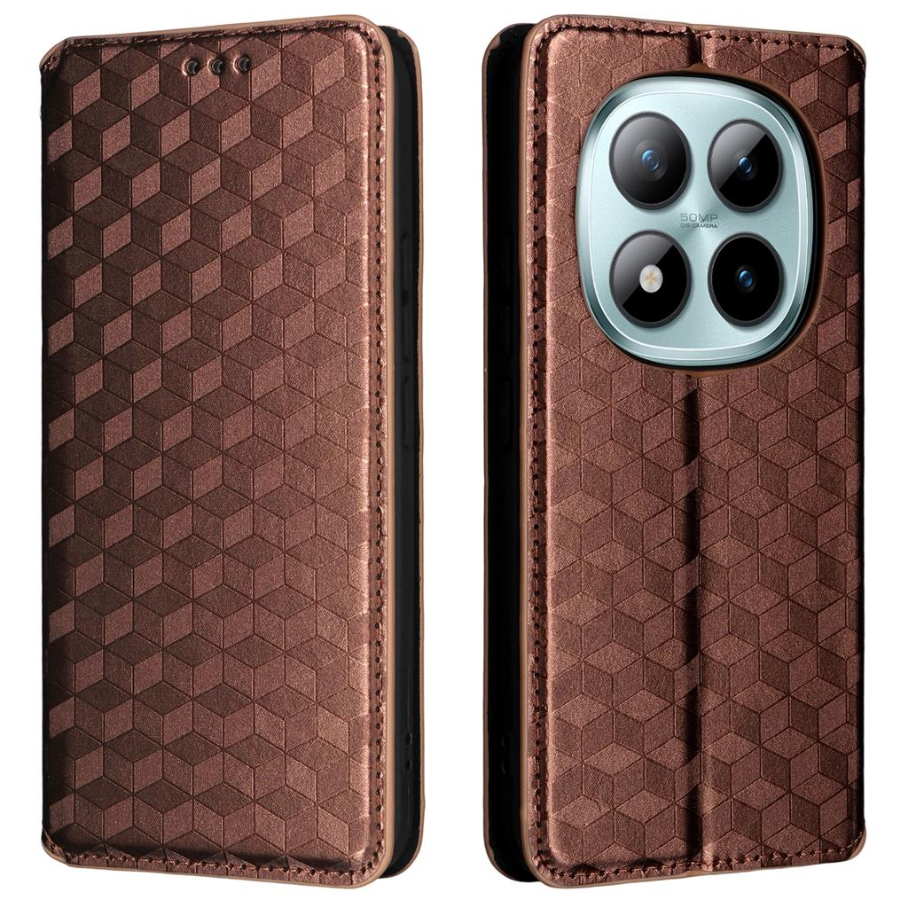 For Xiaomi Redmi Note 15 Pro 5G (Global) Case Wallet Rhombus Imprinted Leather Phone Cover