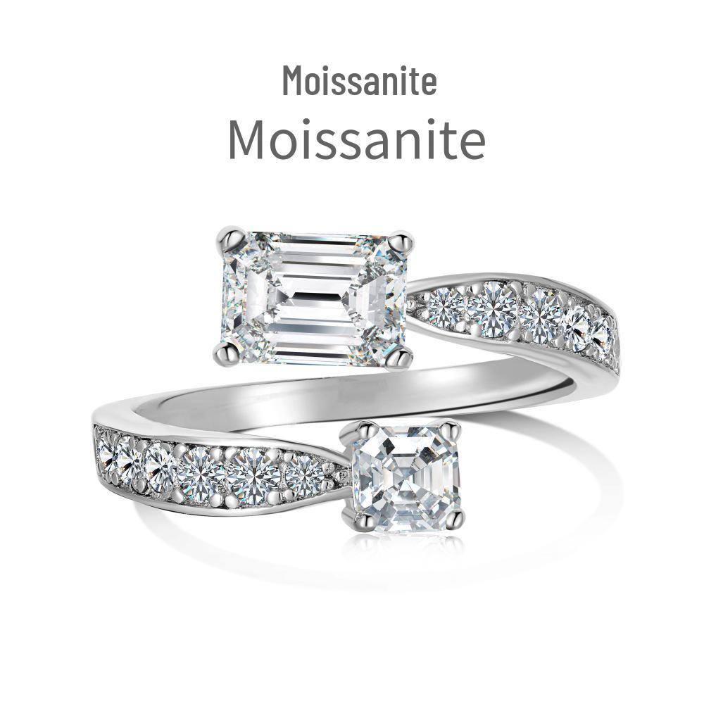 Stilvoller S925 Sterling Silber Ring für Mädchen - Leichter Luxus, Super Glänzend, Modern für den täglichen Gebrauch