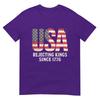 Rejecting Kings Since 1776 Patriotic Usa Flag 4th Of July Tshirt