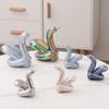 13.4cm Mini Creative Balloon Swan Abstract Ceramic Ornament Sculpture Study Room Statue Home Office Accessories Decoration Gift