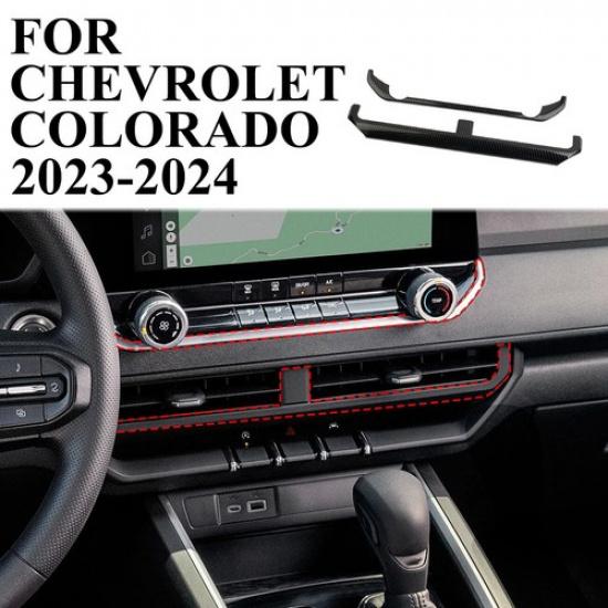 Carbon Fiber Style Central Control Panel Trim Cover For Chevrolet Colorado