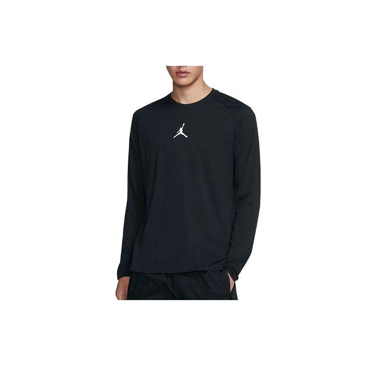 Jordan 23 Alpha Fitted T Shirts Men's Black Crew Neck Moderate Straight Fit 926437-010