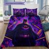 Purple Batman Bedding Set, 1 Duvet Cover & 2 Pillowcases, Home Decor, Ideal Gift