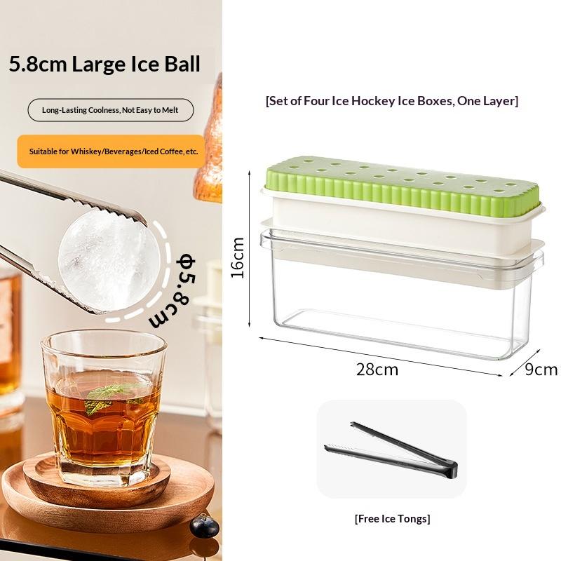 1Set Ice Ball Mold Food Grade Silicone Freezer Tray for Perfect Polygonal Ice Balls Home Kitchen Drink Chilling